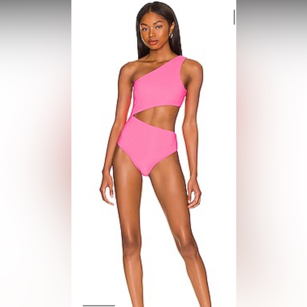 Beach Riot Neon Pink Celine One-Piece Sz S from Revolve